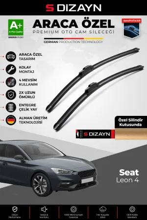 S-Dizayn Seat Leon Ön Cam Silecek Seti 2020 Üzeri Premium Araca Özel 65-45 Cm  A+ Kalite