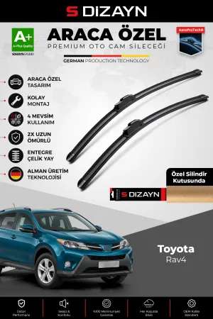S-Dizayn Toyota Rav4 Ön Cam Silecek Seti 2012-2018 Premium Araca Özel 65-40 Cm  A+ Kalite