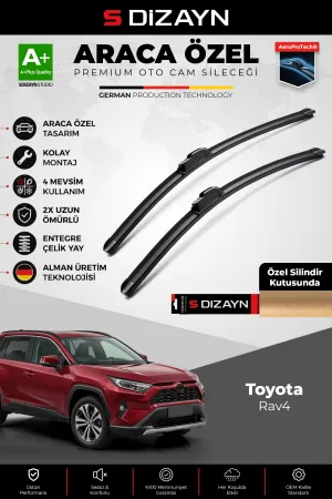 S-Dizayn Toyota Rav4 Ön Cam Silecek Seti 2018-2025 Premium Araca Özel 65-40 Cm  A+ Kalite