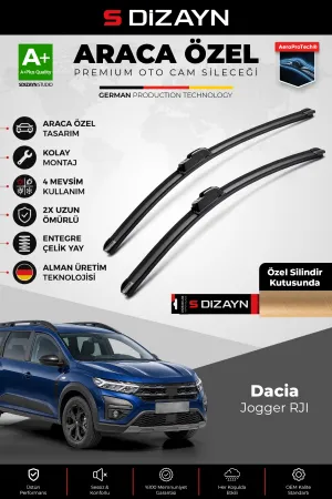 S-Dizayn Dacia Jogger Rji Ön Cam Silecek Seti 2022 Üzeri Premium Araca Özel 60-40 Cm A+ Kalite