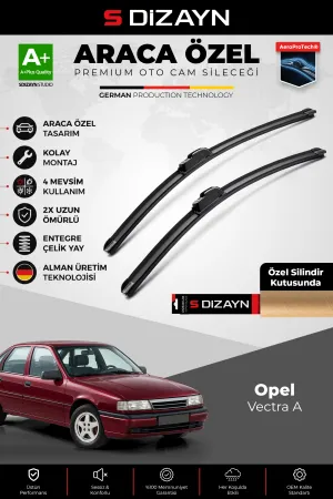 S-Dizayn Opel Vectra A J89 Ön Cam Silecek Seti 1988-1995 Premium Araca Özel 48-48 Cm A+ Kalite