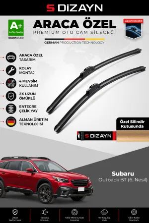 S-Dizayn Subaru Outback Bt Ön Cam Silecek Seti 2020 Üzeri Premium Araca Özel 65-45 Cm A+ Kalite