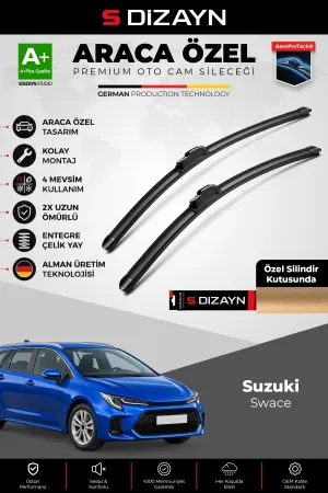 S-Dizayn Suzuki Swace Ön Cam Silecek Seti 2020 Üzeri Premium Araca Özel 70-35 Cm A+ Kalite