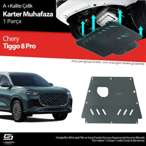 Chery Tiggo 8 - 8 Pro uyumlu Tiggo 8 Pro Çelik Karter Muhafaza Koruma 2025 Üzeri A+ Kalite modelleri Oto Aksesuar Shop'de. Kaliteli malzeme, hızlı kargo ve