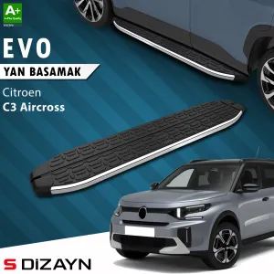 S-Dizayn Citroen C3 Aircross 2 Evo Krom Yan Basamak 183 Cm 2024 Üzeri A+ Kalite thumb 1