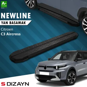Citroen C3 Aircross 2024-Günümüz (CC24) uyumlu 2 NewLine Siyah Yan Basamak 183 Cm 2024 Üzeri A+ Kalite modelleri DRS Tuning'de. Kaliteli malzeme, hızlı kargo