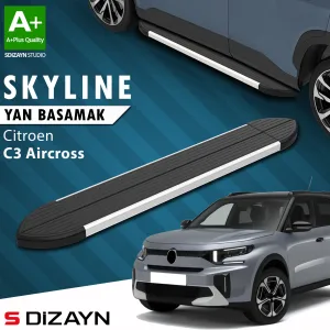 Citroen C3 Aircross 2024-Günümüz (CC24) uyumlu 2 Skyline Aluminyum Yan Basamak 183 Cm 2024 Üzeri A+ Kalite modelleri DRS Tuning'de. Kaliteli malzeme, hızlı
