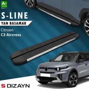 Citroen C3 Aircross 2024-Günümüz (CC24) uyumlu 2 S-Line Krom Yan Basamak 183 Cm 2024 Üzeri A+ Kalite modelleri DRS Tuning'de. Kaliteli malzeme, hızlı kargo ve