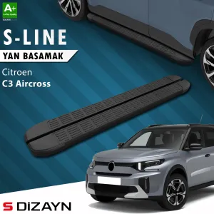 Citroen C3 Aircross 2024-Günümüz (CC24) uyumlu 2 S-Line Siyah Yan Basamak 183 Cm 2024 Üzeri A+ Kalite modelleri DRS Tuning'de. Kaliteli malzeme, hızlı kargo ve