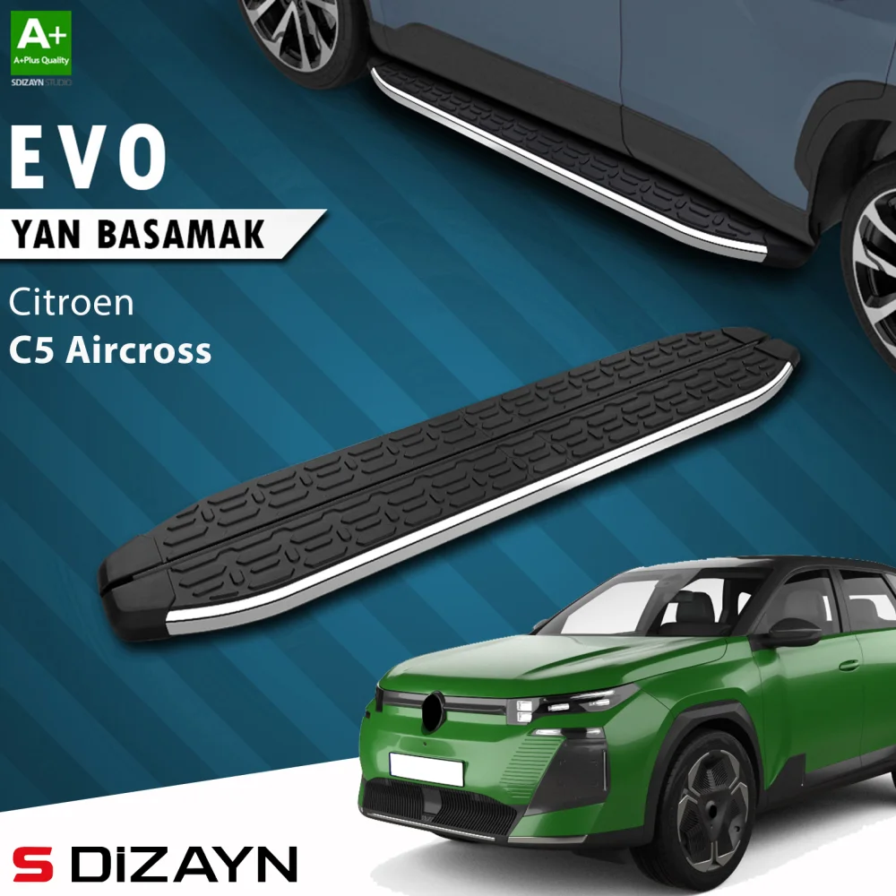S-Dizayn Citroen C5 Aircross 2 Hybrid Benzinli Evo Krom Yan Basamak 193 Cm 2025 Üzeri A+ Kalite