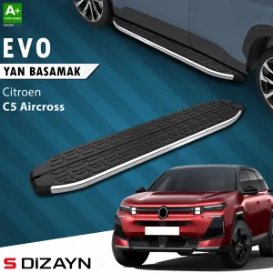 S-Dizayn Citroen E-C5 Aircross Elektrikli Evo Krom Yan Basamak 193 Cm 2024 Üzeri A+ Kalite thumb 1