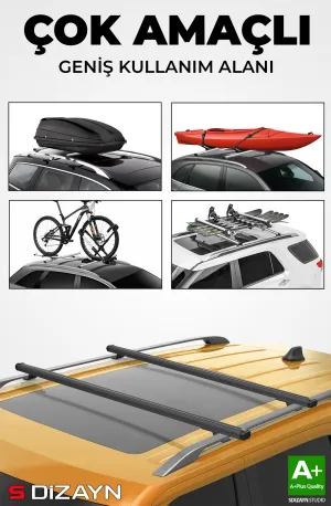 S-Dizayn Opel Vivaro S-Bar Cargo V1 Ara Atkı Tavan Taşıyıcı Barı Siyah 165 Cm 2015-2018 A+ Kalite thumb 5