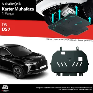 DS DS7 / DS 7 Crossback 2017-Günümüz (X74) uyumlu DS7 Çelik Karter Muhafaza Koruma 2017 Üzeri A+ Kalite modelleri Oto Aksesuar Shop'de. Kaliteli malzeme, hızlı