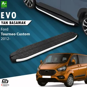 Ford uyumlu Tourneo Custom Uzun Şase Evo Aluminyum Yan Basamak 243 Cm 2012-2023 modelleri DRS Tuning'de. Kaliteli malzeme, hızlı kargo ve güvenli alışverişle
