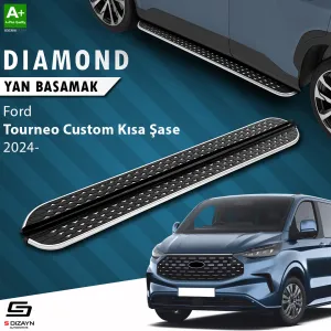 Ford uyumlu Tourneo Custom 2 Kısa Şase Diamond Krom Yan Basamak 223 Cm 2023 Üzeri A+ Kalite modelleri DRS Tuning'de. Kaliteli malzeme, hızlı kargo ve güvenli