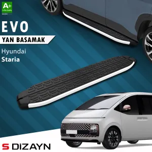 Hyundai uyumlu Staria Evo Aluminyum Yan Basamak 233 Cm 2021 Üzeri A+ Kalite modelleri DRS Tuning'de. Kaliteli malzeme, hızlı kargo ve güvenli alışverişle hemen