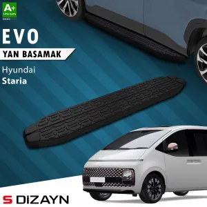 S-Dizayn Hyundai Staria Evo Siyah Yan Basamak 233 Cm 2021 Üzeri A+ Kalite thumb 1