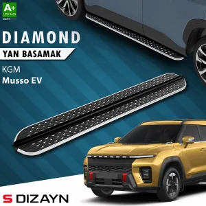 S-Dizayn Kgm Musso Ev Diamond Krom Yan Basamak 213 Cm 2025 Üzeri A+ Kalite