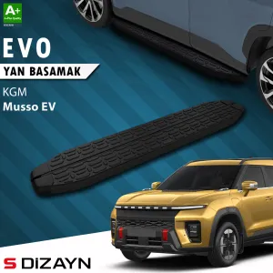 S-Dizayn Kgm Musso Ev Evo Siyah Yan Basamak 213 Cm 2025 Üzeri A+ Kalite