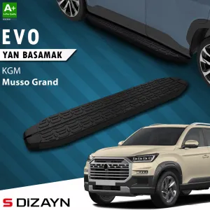 S-Dizayn Kgm Musso Grand Evo Siyah Yan Basamak 213 Cm 2026 Üzeri A+ Kalite