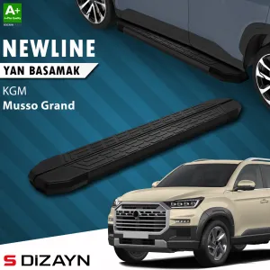 S-Dizayn Kgm Musso Grand Newline Siyah Yan Basamak 213 Cm 2026 Üzeri A+ Kalite