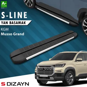 S-Dizayn Kgm Musso Grand S-Line Aluminyum Yan Basamak 213 Cm 2026 Üzeri A+ Kalite