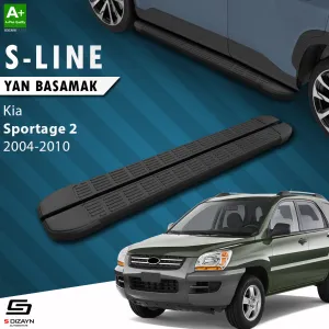 Kia Sportage 2004-2010 (KM) uyumlu 2 S-Line Siyah Yan Basamak 173 Cm 2004-2010 modelleri Oto Aksesuar Shop'de. Kaliteli malzeme, hızlı kargo ve güvenli