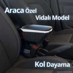 Citroen C-Elysee Kol Dayama Kolçak ABS Vidalı Gri 2012-2017 A+ Kalite - Görsel 5
