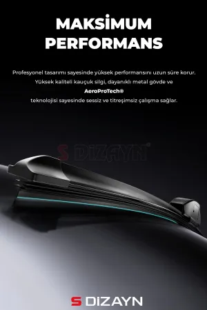 S-Dizayn 9 Aparatlı Oto Cam Sileceği 45 Cm 18 İnç Universal A+ Kalite thumb 3