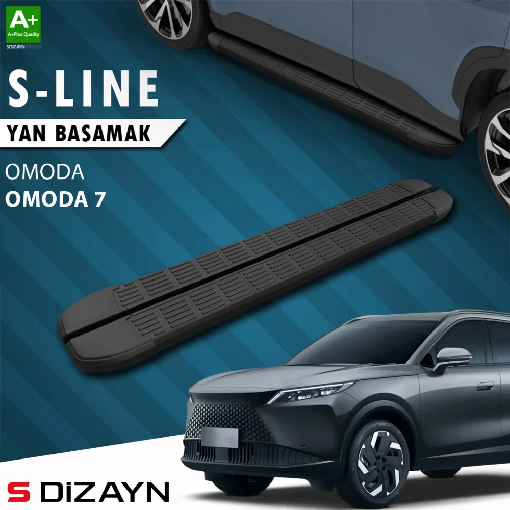 S-Dizayn Omoda Omoda7 S-Line Siyah Yan Basamak 183 Cm 2025 Üzeri A+ Kalite