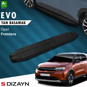 S-Dizayn Opel Frontera Evo Siyah Yan Basamak 183 Cm 2024 Üzeri A+ Kalite thumb 1