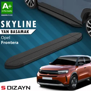 S-Dizayn Opel Frontera Skyline Siyah Yan Basamak 183 Cm 2024 Üzeri A+ Kalite thumb 1