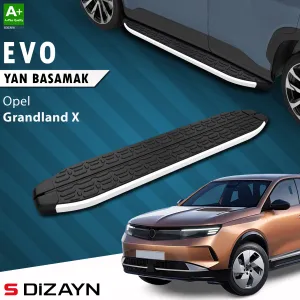 Opel Grandland 2021-Günümüz (Grandland) uyumlu 2 Elektrikli Evo Aluminyum Yan Basamak 193 Cm 2024 Üzeri A+ Kalite modelleri DRS Tuning'de. Kaliteli malzeme,