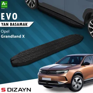S-Dizayn Opel Grandland 2 Elektrikli Evo Siyah Yan Basamak 193 Cm 2024 Üzeri A+ Kalite thumb 1
