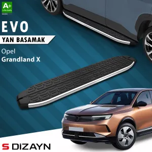 Opel Grandland 2021-Günümüz (Grandland) uyumlu 2 Hybrid Benzinli Evo Krom Yan Basamak 193 Cm 2024 Üzeri A+ Kalite modelleri DRS Tuning'de. Kaliteli malzeme,