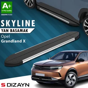 S-Dizayn Opel Grandland 2 Hybrid Benzinli Skyline Krom Yan Basamak 193 Cm 2024 Üzeri A+ Kalite thumb 1