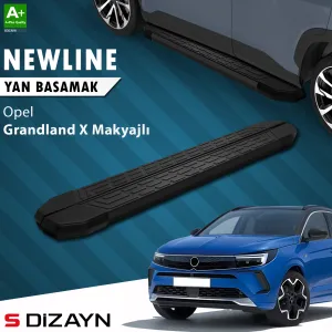 Opel Grandland 2021-Günümüz (Grandland) uyumlu X Makyajlı Hybrid NewLine Siyah Yan Basamak 183 Cm 2021-2024 A+ Kalite modelleri DRS Tuning'de. Kaliteli