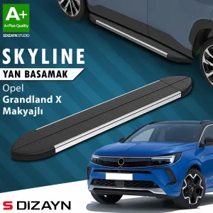 Opel Grandland 2021-Günümüz (Grandland) uyumlu X Makyajlı Hybrid Skyline Krom Yan Basamak 183 Cm 2021-2024 A+ Kalite modelleri DRS Tuning'de. Kaliteli malzeme,