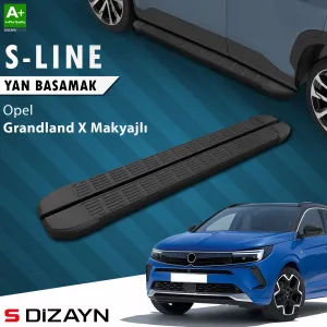 Opel Grandland 2021-Günümüz (Grandland) uyumlu X Makyajlı Hybrid S-Line Siyah Yan Basamak 183 Cm 2021-2024 A+ Kalite modelleri DRS Tuning'de. Kaliteli malzeme,