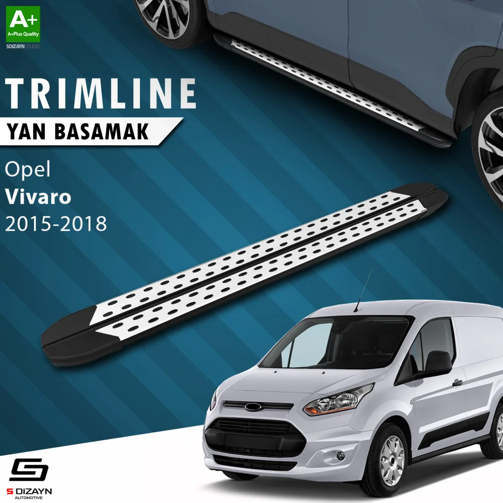 S-Dizayn Opel Vivaro B Kısa Şase TrimLine Gri Yan Basamak 213 Cm 2015-2018