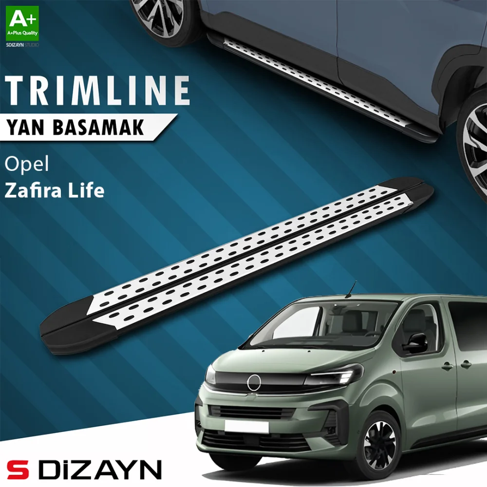 S-Dizayn Opel Zafira Life Kısa Şase TrimLine Gri Yan Basamak 213 Cm 2020 Üzeri