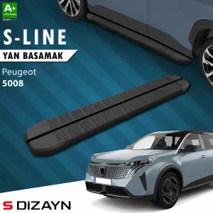 Peugeot 5008 2017-Günümüz (P87) uyumlu 3 Elektrikli S-Line Siyah Yan Basamak 203 Cm 2024 Üzeri A+ Kalite modelleri DRS Tuning'de. Kaliteli malzeme, hızlı kargo