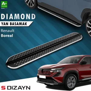 S-Dizayn Renault Boreal Diamond Krom Yan Basamak 183 Cm 2025 Üzeri A+ Kalite
