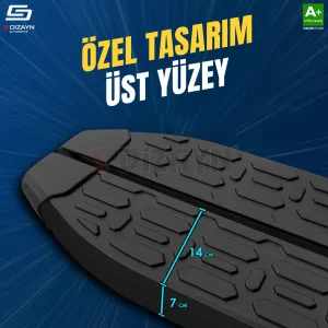 S-Dizayn Renault Boreal Evo Siyah Yan Basamak 183 Cm 2025 Üzeri A+ Kalite - Görsel 3