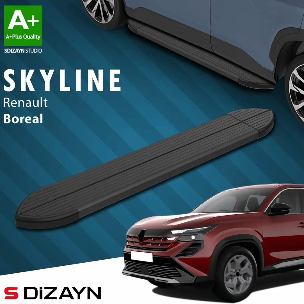 Renault Boreal Skyline Siyah Yan Basamak 183 Cm 2025 Üzeri A+ Kalite