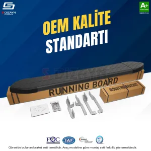 S-Dizayn Renault Boreal Skyline Siyah Yan Basamak 183 Cm 2025 Üzeri A+ Kalite - Görsel 2