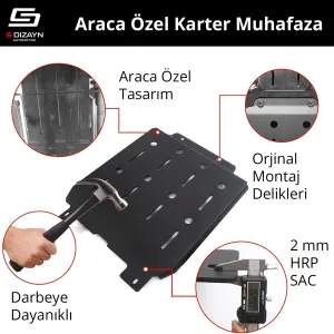 S-Dizayn Renault Clio 5 Çelik Karter Muhafaza Koruma 2019-2023 A+ Kalite - Görsel 3