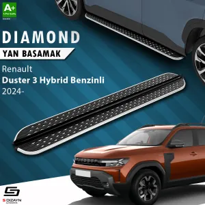 Dacia Duster 2024-Günümüz (P1310) uyumlu Renault 3 Hybrid Benzinli Diamond Krom Yan Basamak 183 Cm 2024 Üzeri A+ Kalite modelleri DRS Tuning'de. Kaliteli