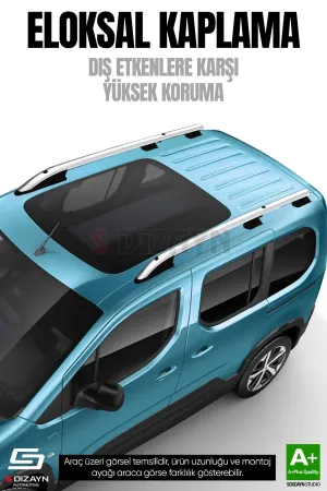 S-Dizayn Renault Express Aluminyum Gri Tavan Çıtası Sport Model 2021 Üzeri A+ Kalite thumb 2