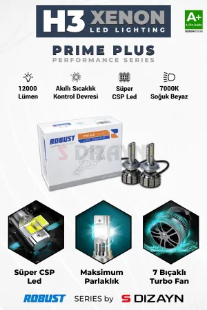 Universal uyumlu Prime Plus H3 Led Xenon / 45W / 12000 LM / 7000K A+ Kalite modelleri Oto Aksesuar Shop'de. Kaliteli malzeme, hızlı kargo ve güvenli